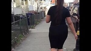 vouyer huge booty humungous Hispanic dame In observe threw spread trousers