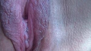 Close up fuckbox during ejaculation of mature wife